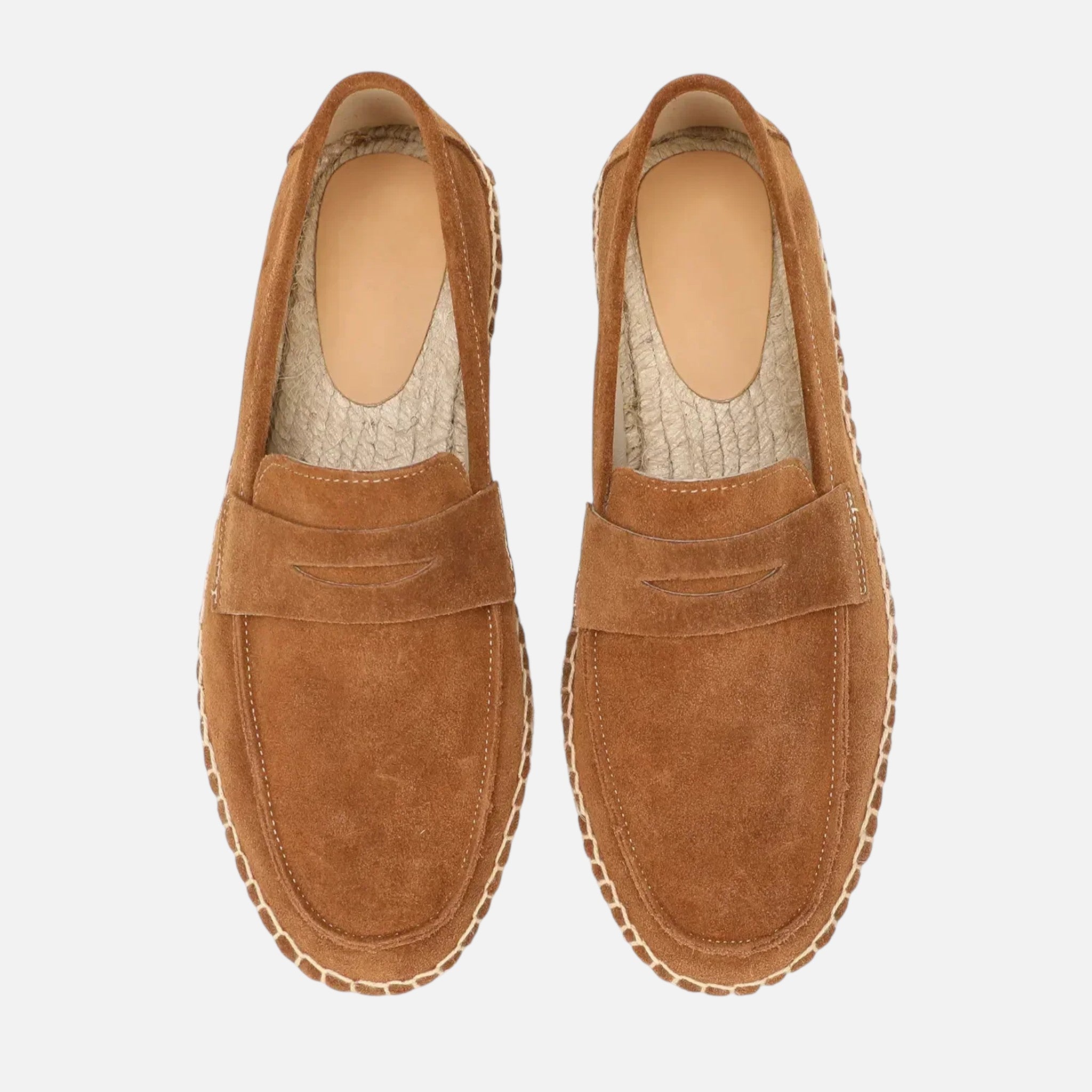 Maison Delmont | Men’s Suede Espadrille Loafers