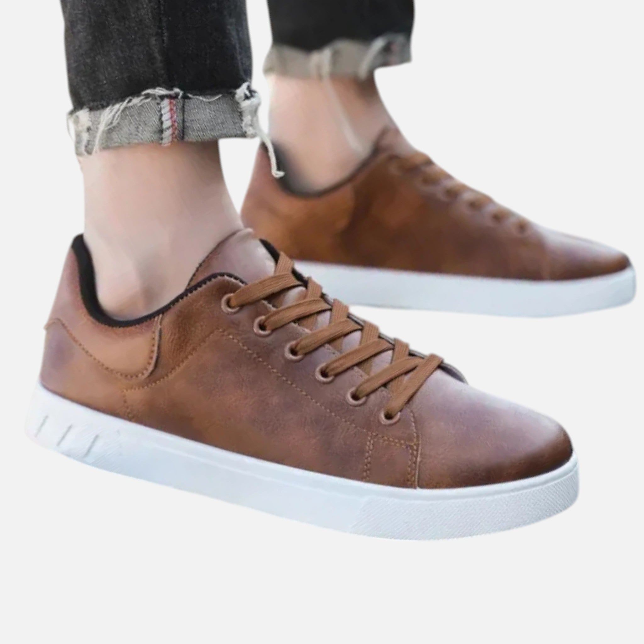 Maison Delmont | Men’s Classic Leather Driving Sneakers