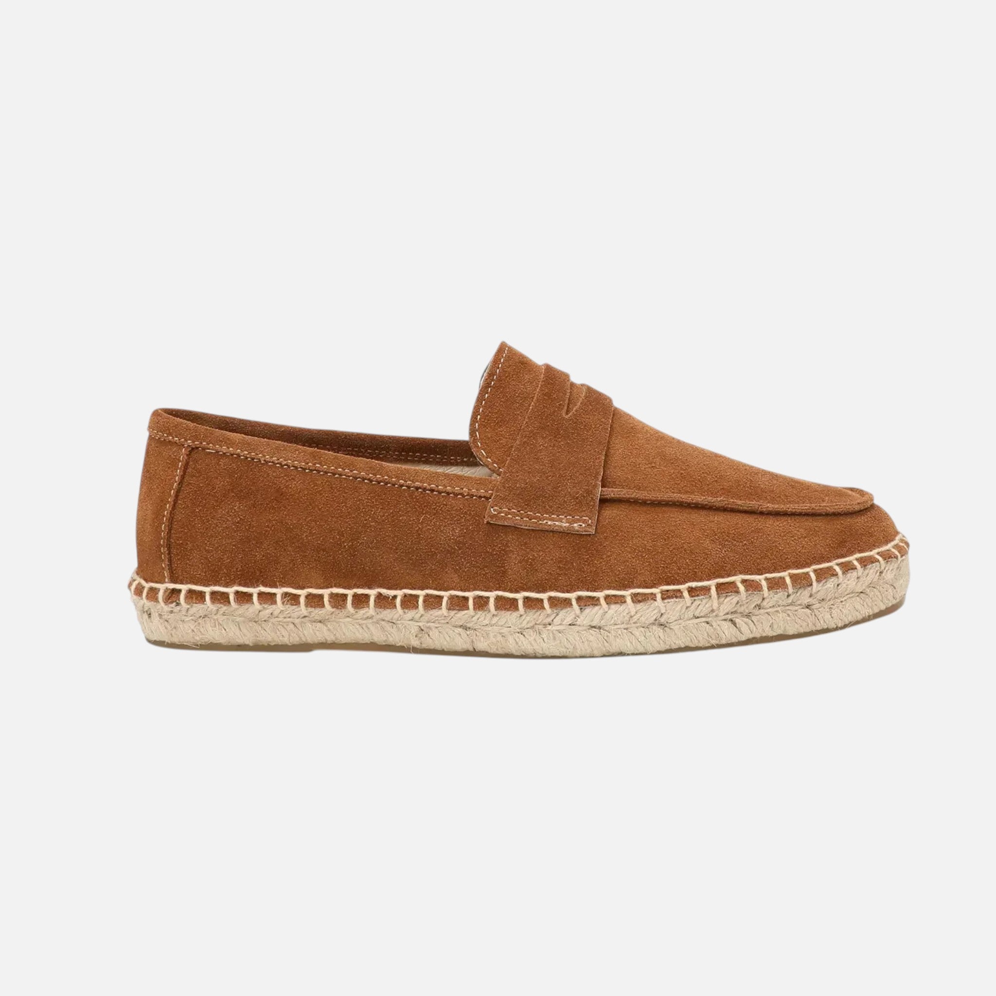 Maison Delmont | Men’s Suede Espadrille Loafers