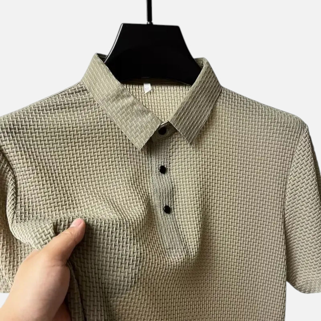 Maison Delmont | Men’s Ice Silk Polo Tee