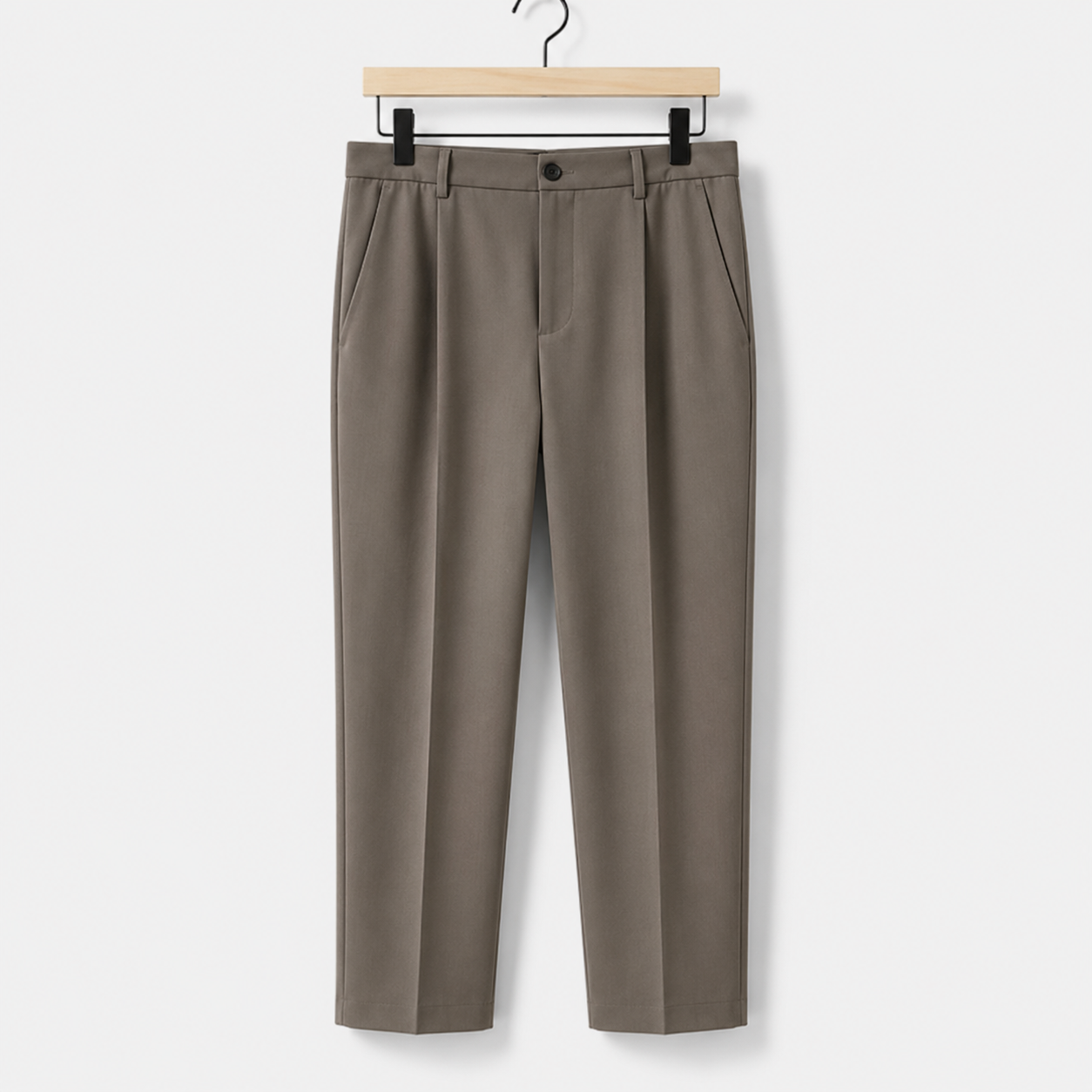 Men’s Tailored Straight-Leg Wool Trousers