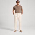 Men’s Classic Wool-Blend Straight-Leg Trousers