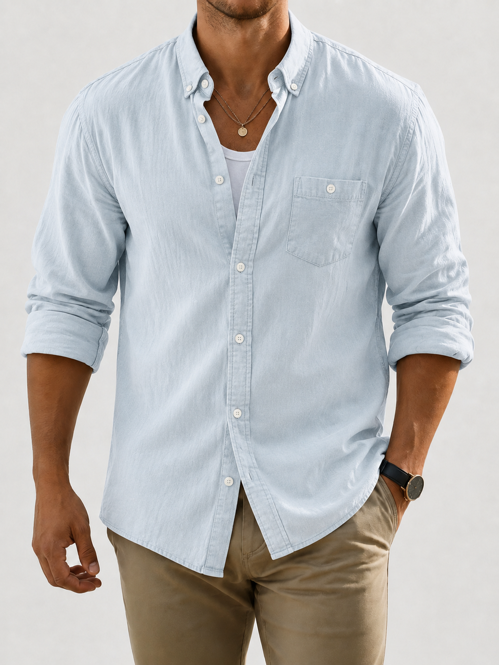Men’s Classic Cotton Denim Shirt