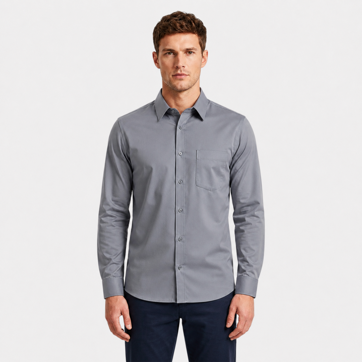 Men’s Classic Long-Sleeve Dress Shirt
