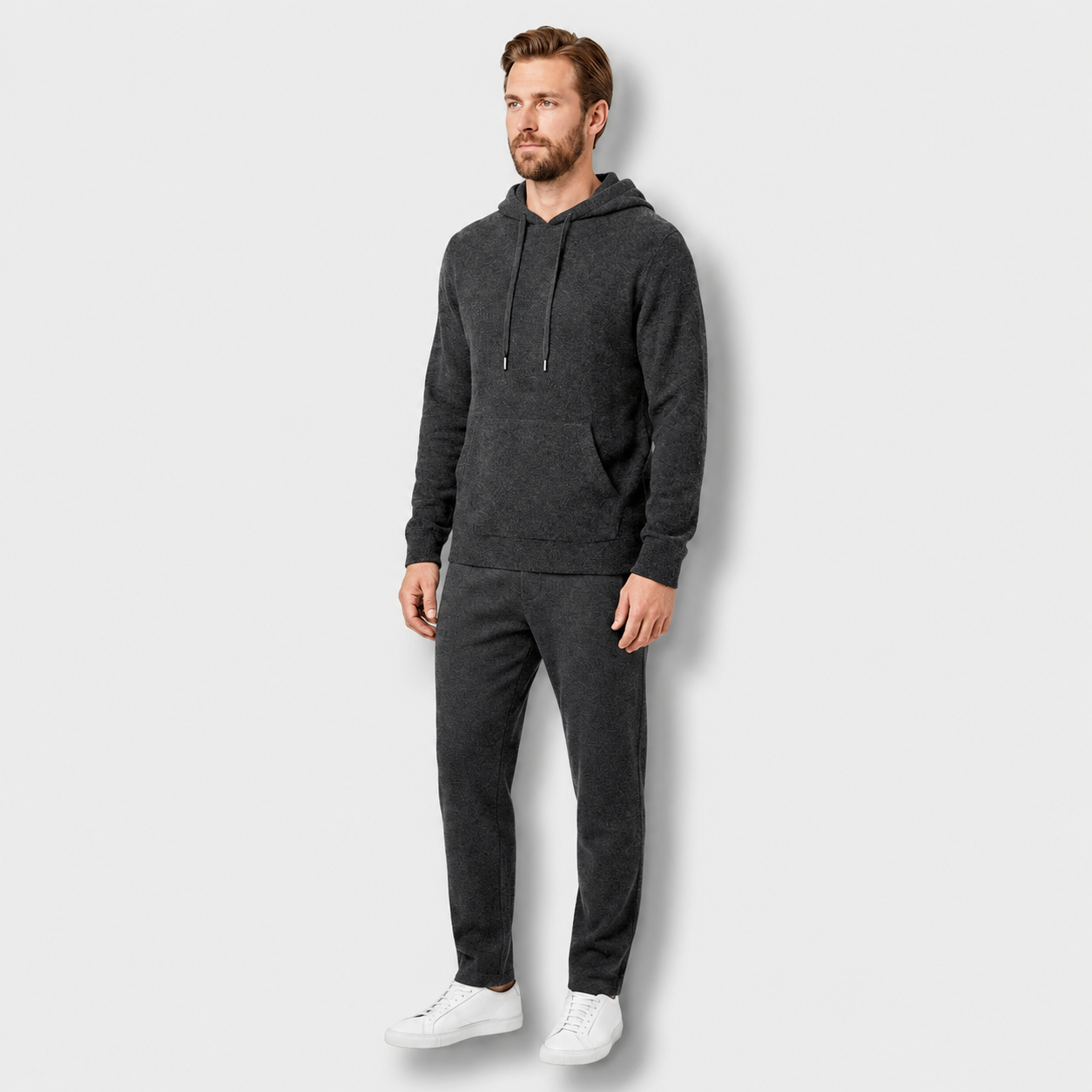 Men’s Merino Wool Knitted Hooded Sweater