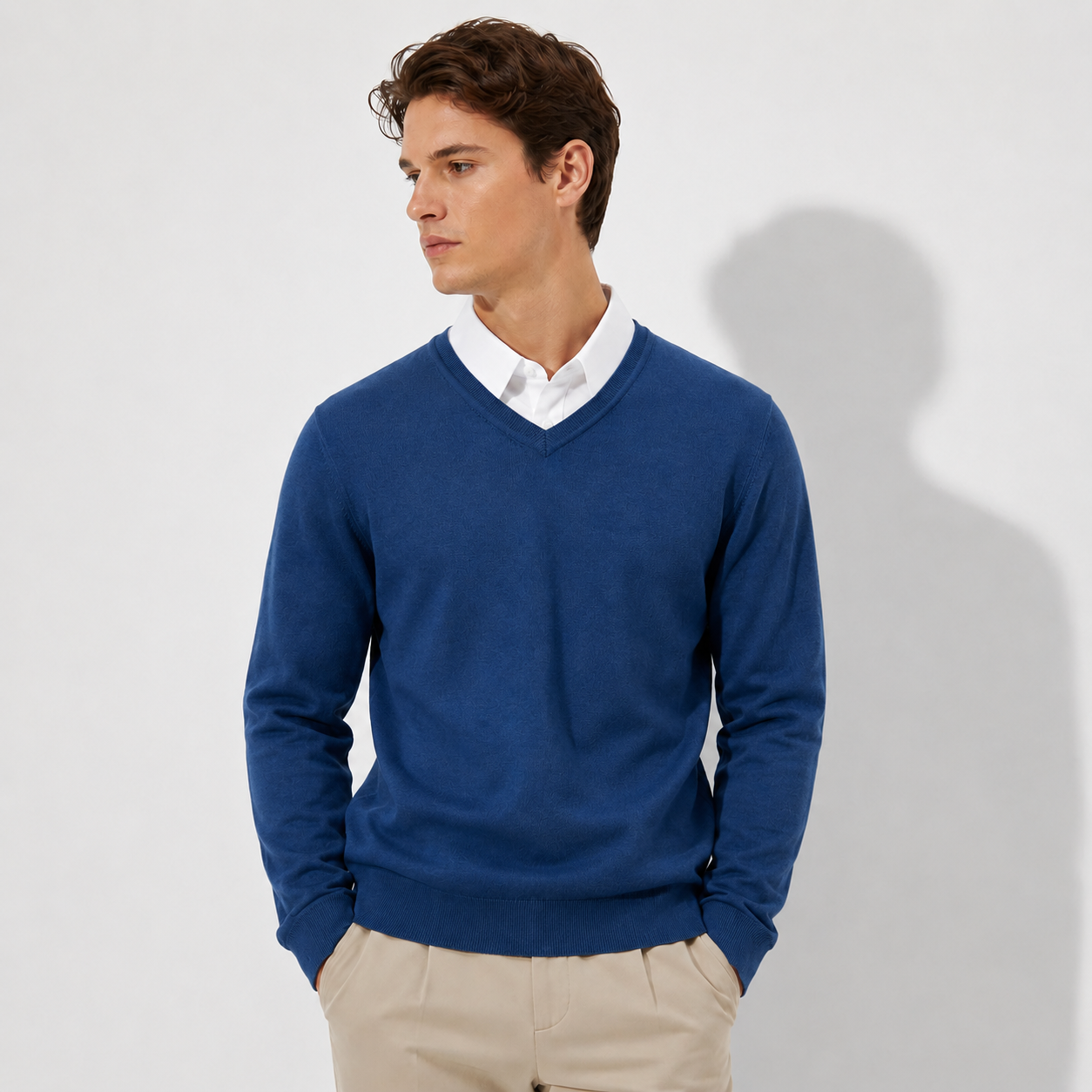 Men’s Classic V-Neck Knit Sweater