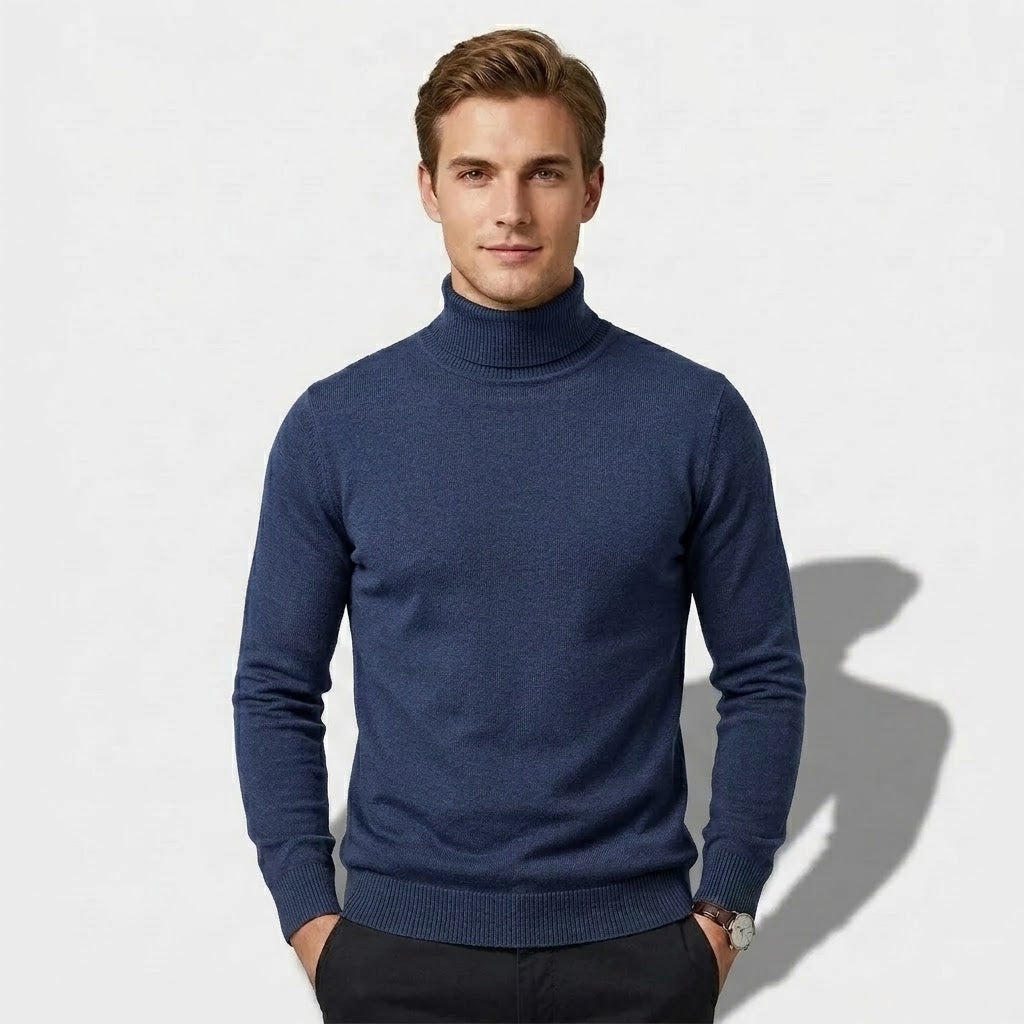 Men’s Classic High-Neck Knit Sweater
