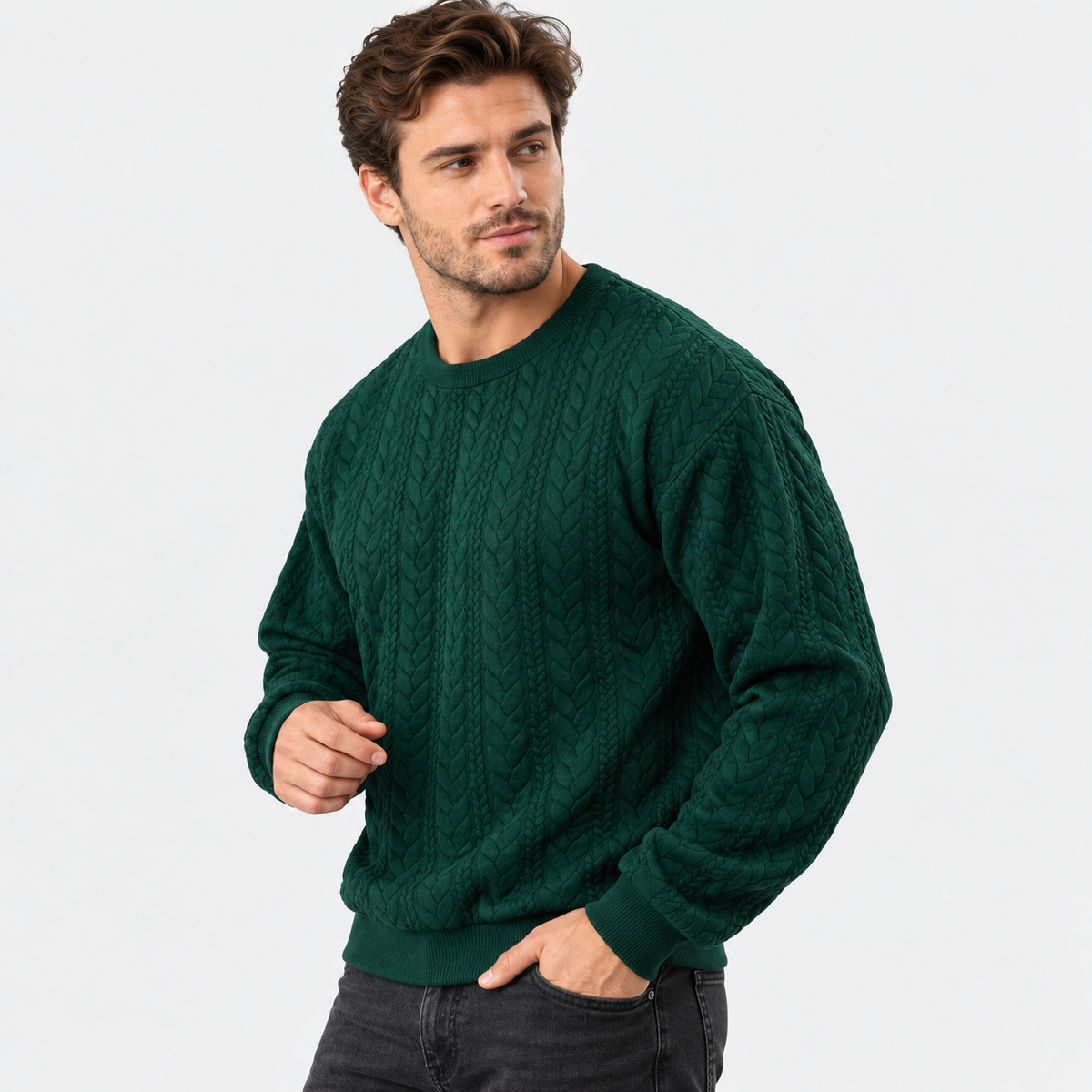 Men’s Lightweight Crew Neck Pullover Sweatshirt Everyday Wear