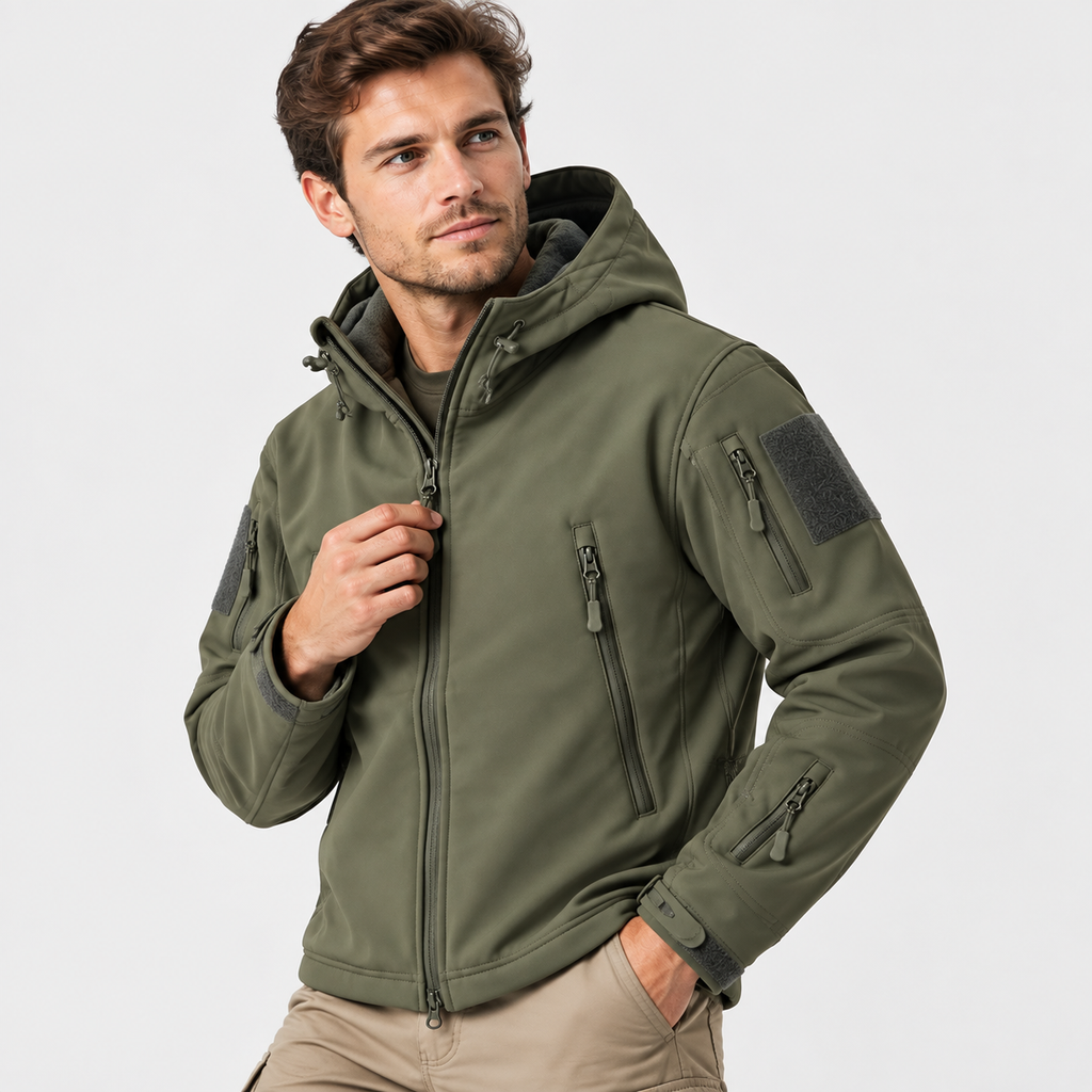 Men’s Outdoor Cargo Jacket Casual Camping Coat
