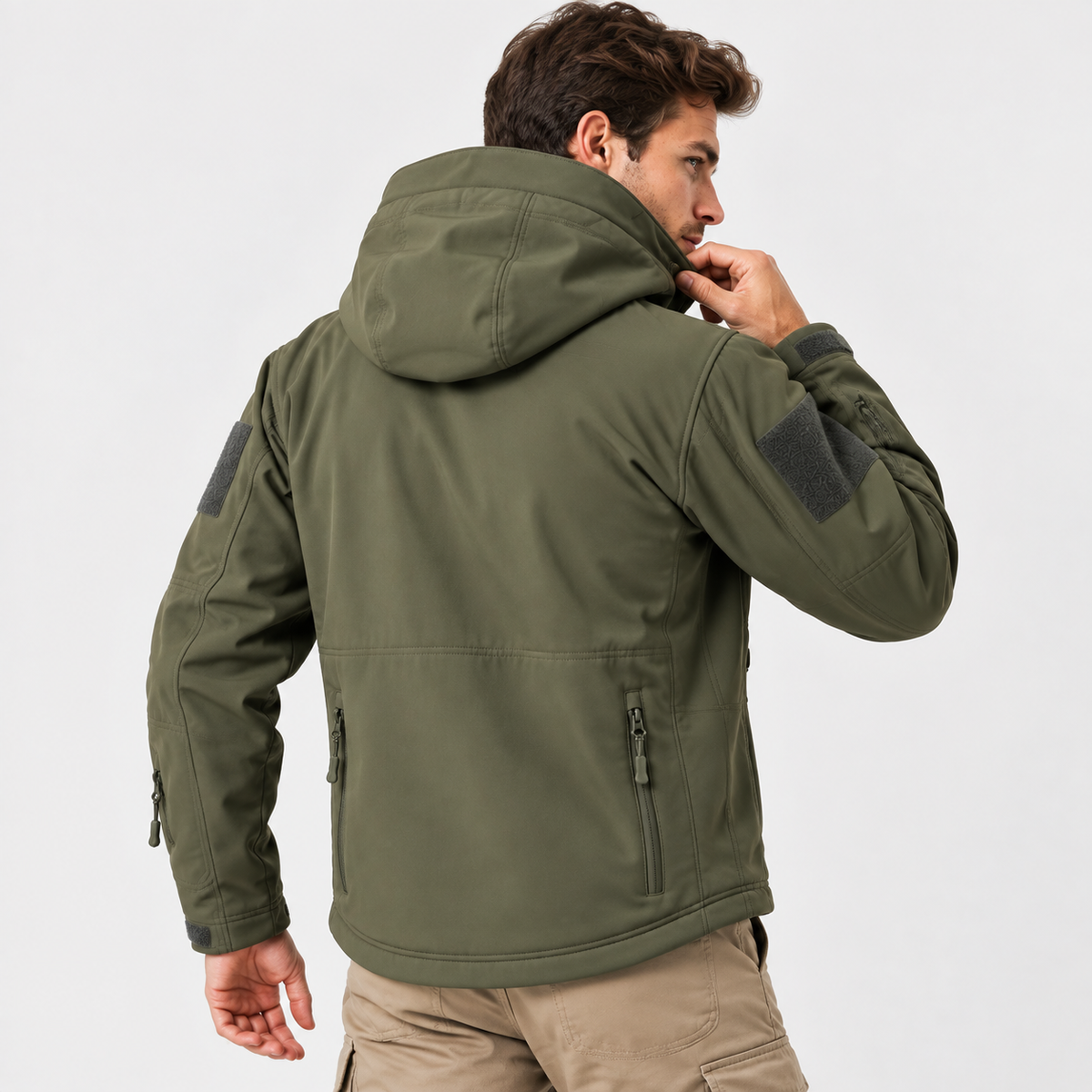 Men’s Outdoor Cargo Jacket Casual Camping Coat