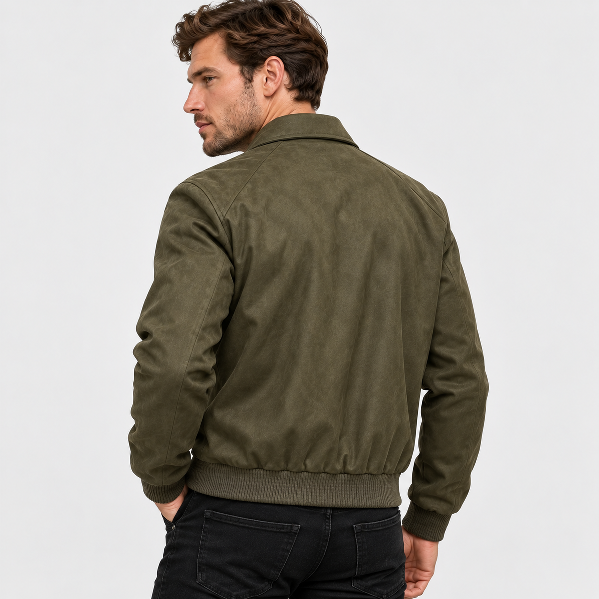 Men's Vintage Jacket Loose Fit Solid Color Workwear Coat