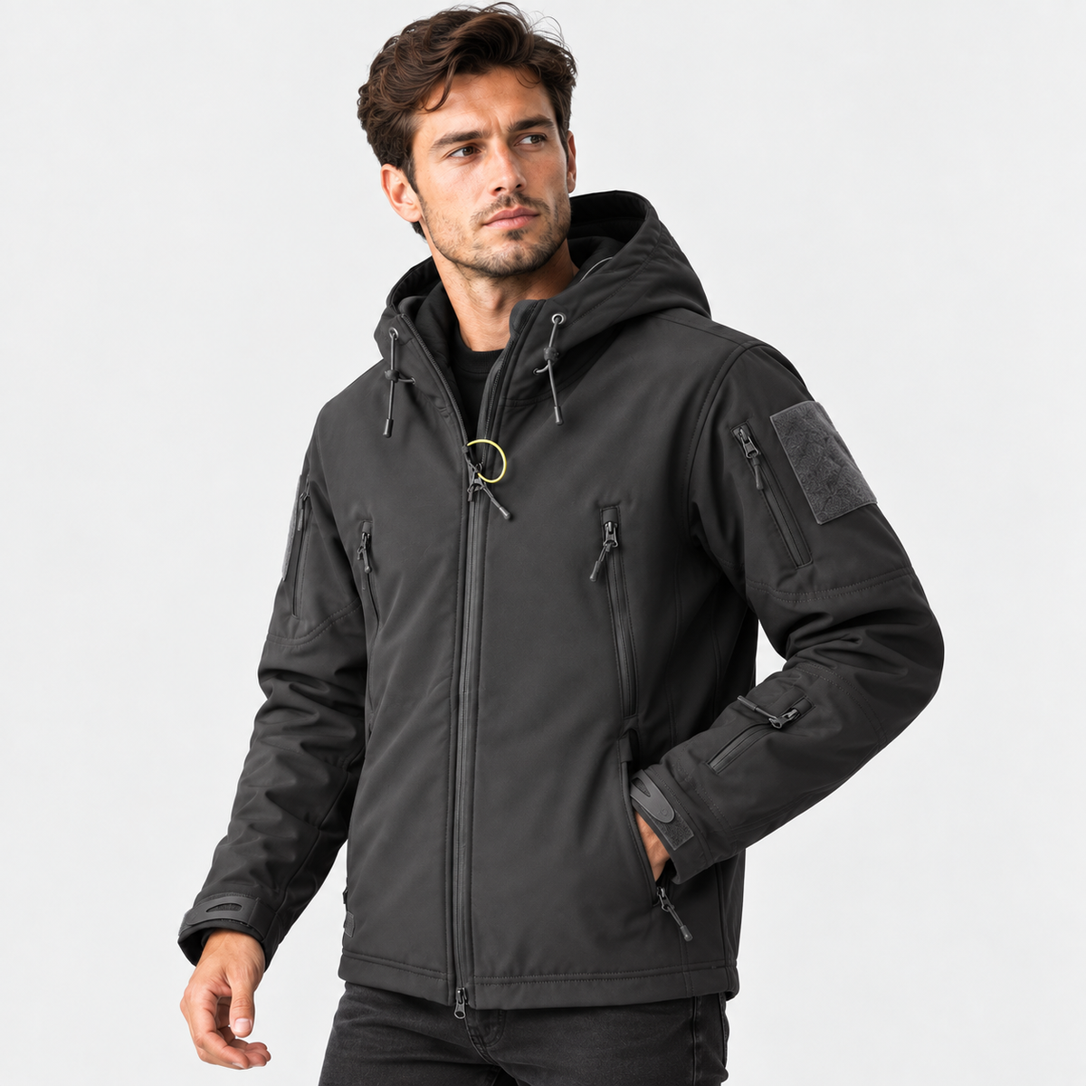 Men’s Outdoor Cargo Jacket Casual Camping Coat