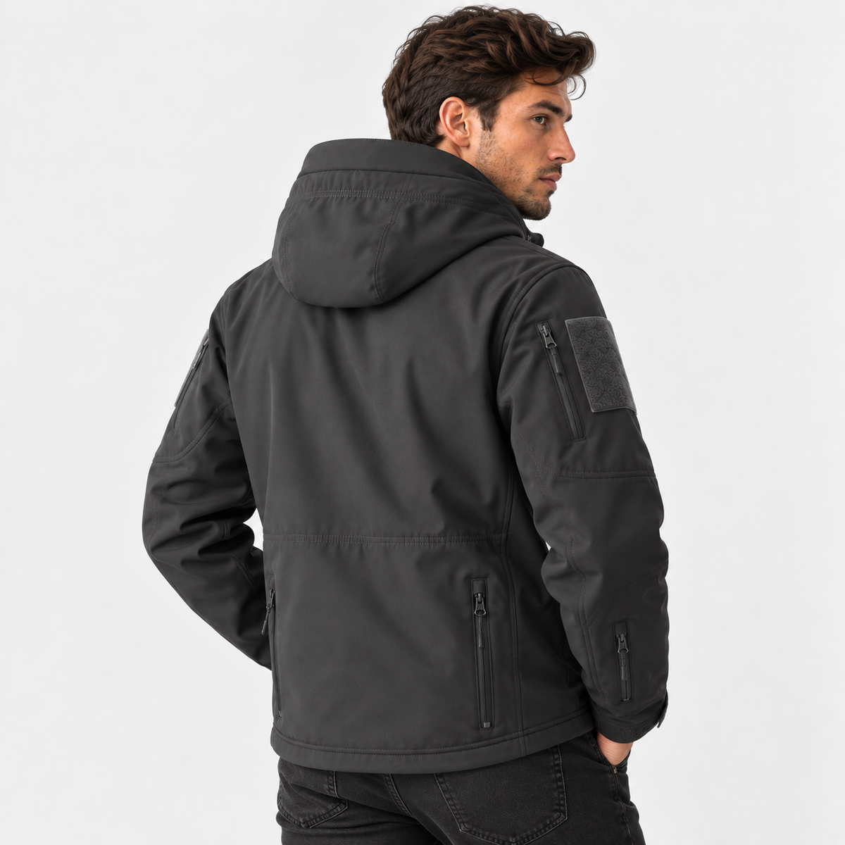 Men’s Outdoor Cargo Jacket Casual Camping Coat