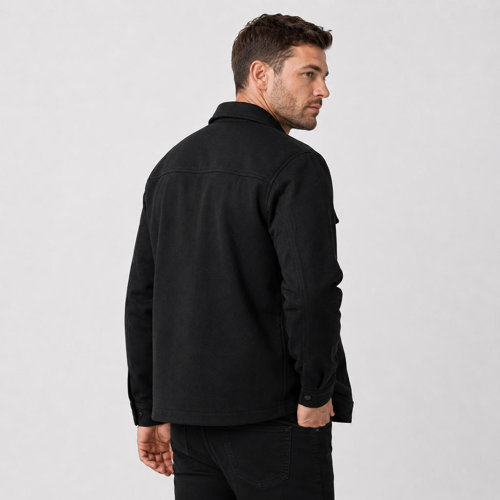 Men's Brushed Jacket - Polyester Rayon Loose Fit