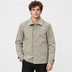 Men's Lapel Trench Coat Lightweight Spring Fall Casual Outerwear