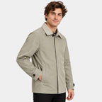 Men's Lapel Trench Coat Lightweight Spring Fall Casual Outerwear