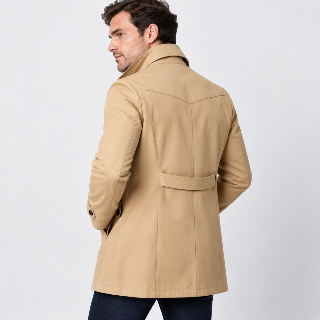 Men’s Classic Overcoat Formal Casual Style Outerwear