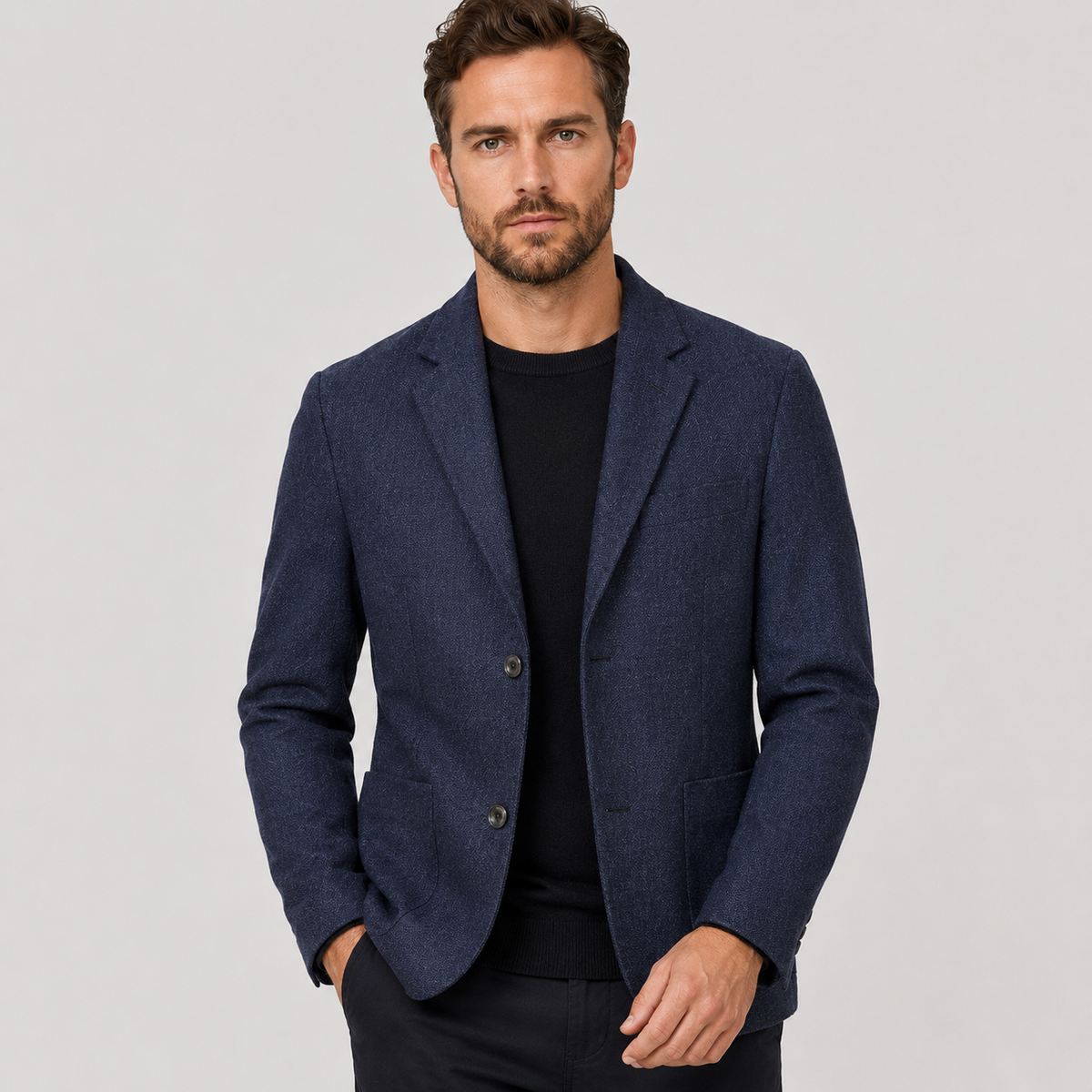 Men's Plaid Blazer - British Style Single-Breasted Jacket
