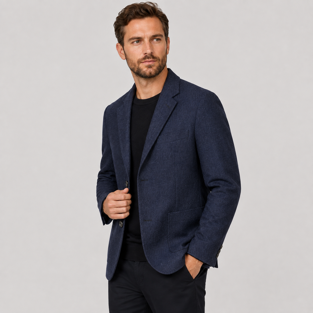 Men's Plaid Blazer - British Style Single-Breasted Jacket