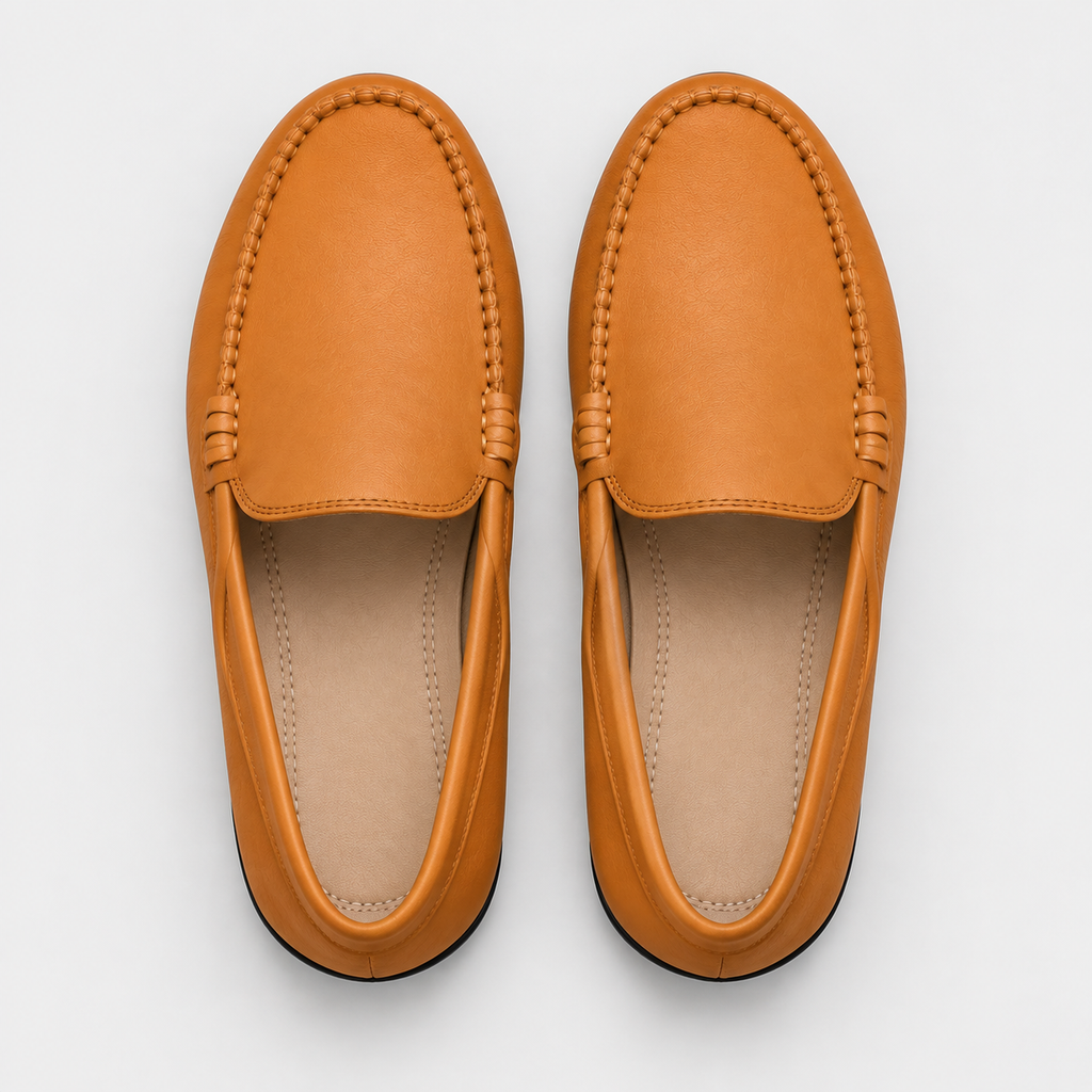 Men's Genuine Leather Driving Loafers – Classic Slip-On Moccasins