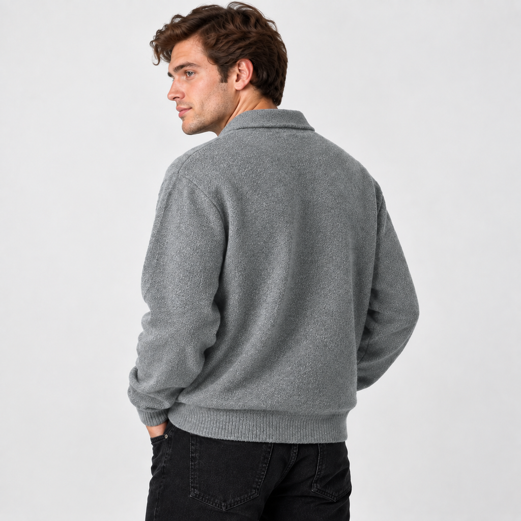 Men’s Thick Knit Pullover Sweater Classic Casual Outerwear