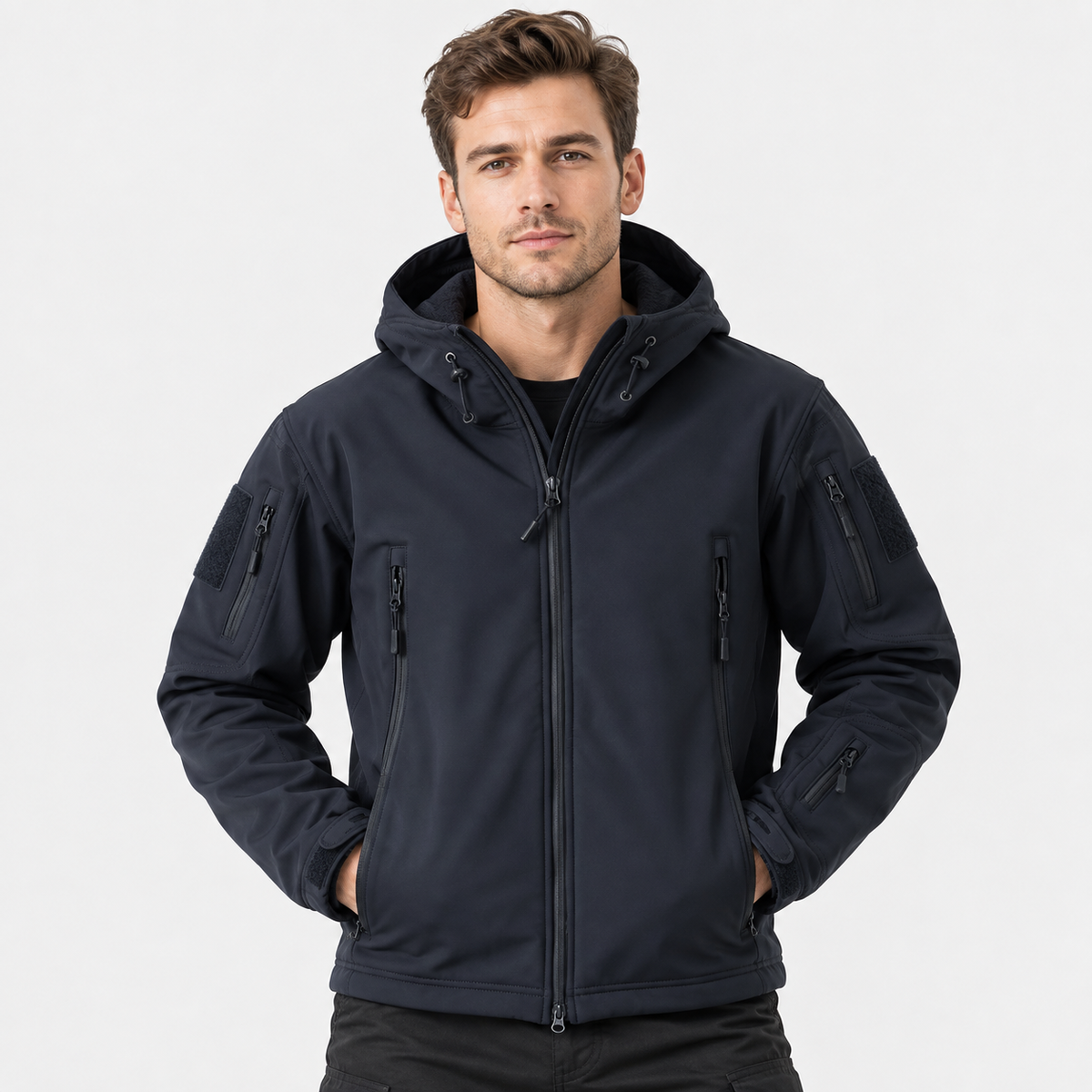 Men’s Outdoor Cargo Jacket Casual Camping Coat