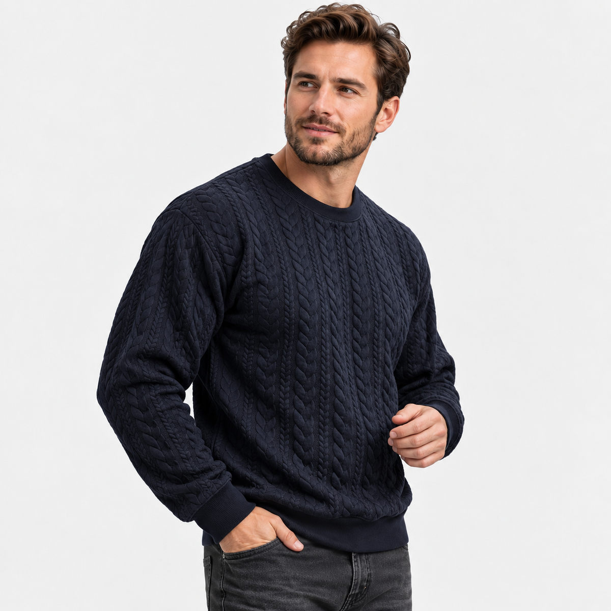 Men’s Lightweight Crew Neck Pullover Sweatshirt Everyday Wear