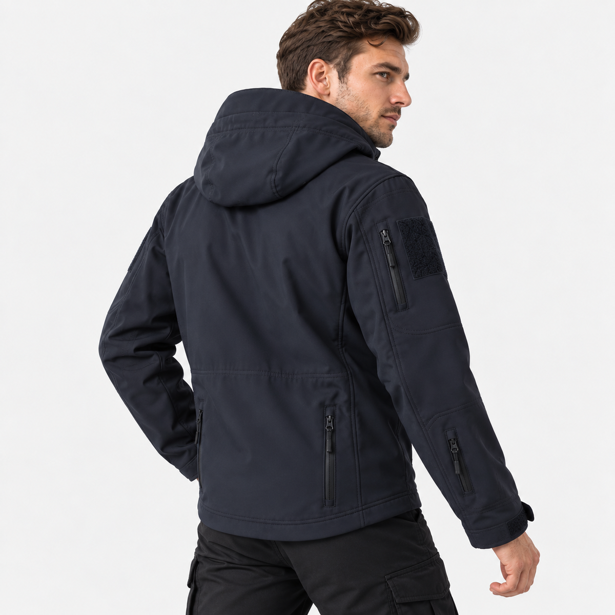 Men’s Outdoor Cargo Jacket Casual Camping Coat