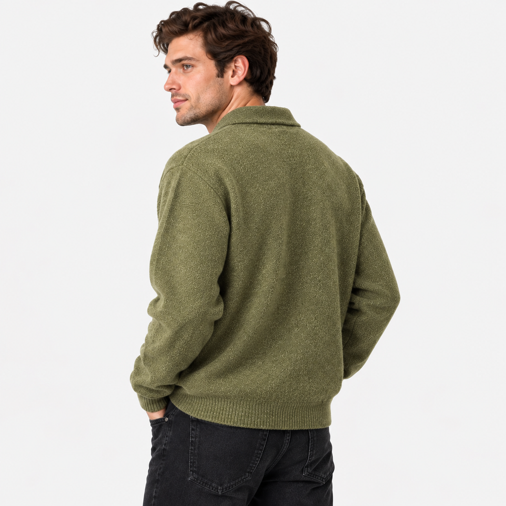 Men’s Thick Knit Pullover Sweater Classic Casual Outerwear