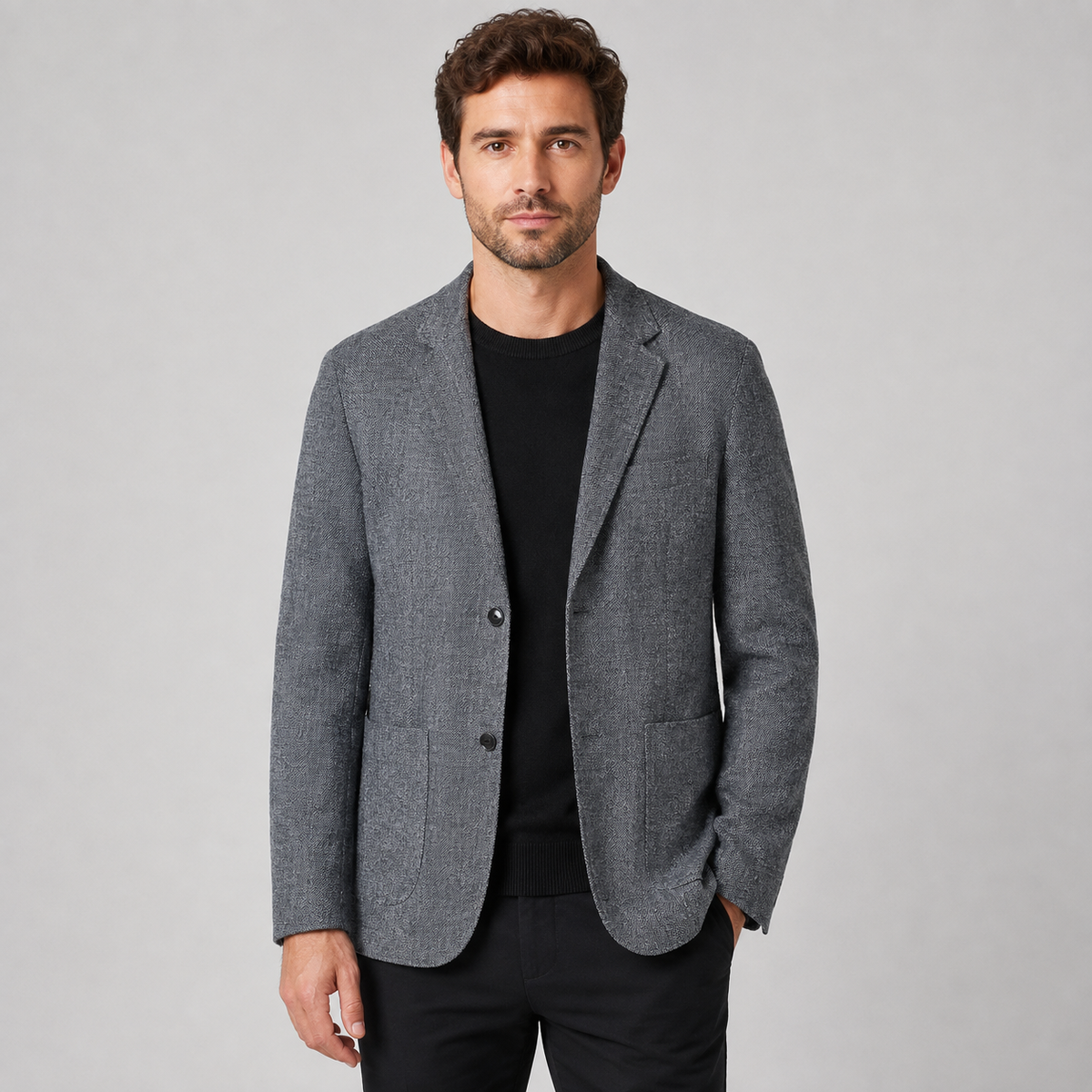 Men's Plaid Blazer - British Style Single-Breasted Jacket