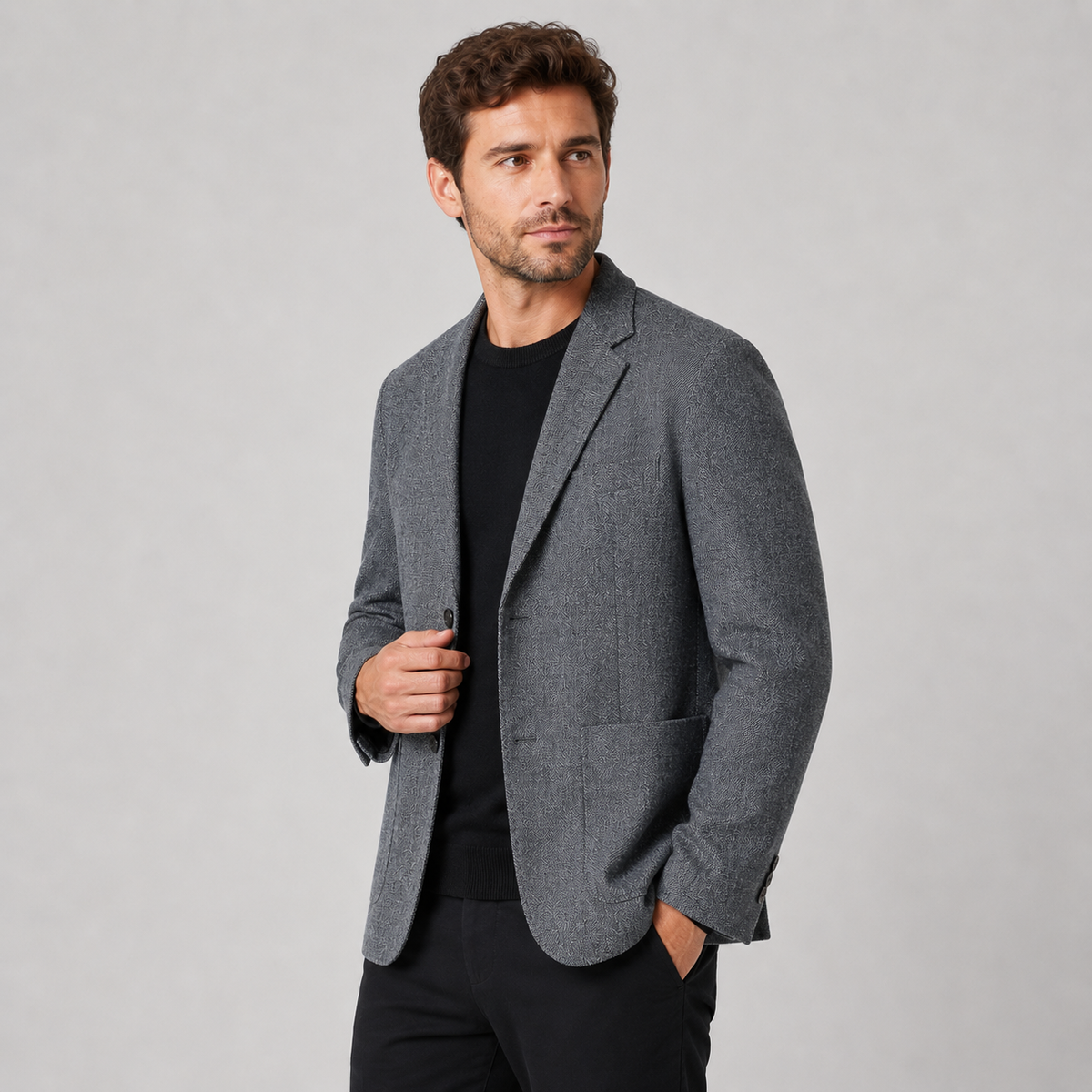 Men's Plaid Blazer - British Style Single-Breasted Jacket
