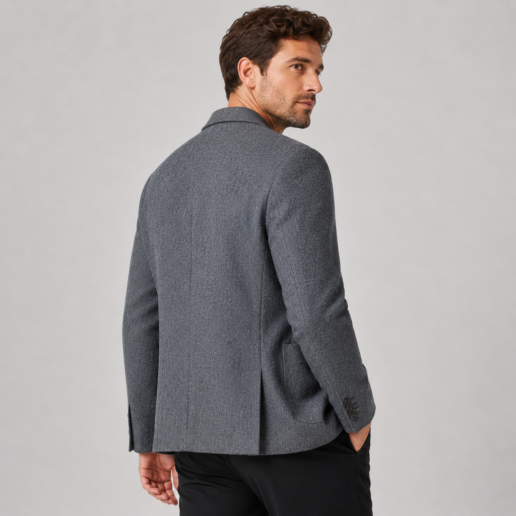 Men's Plaid Blazer - British Style Single-Breasted Jacket