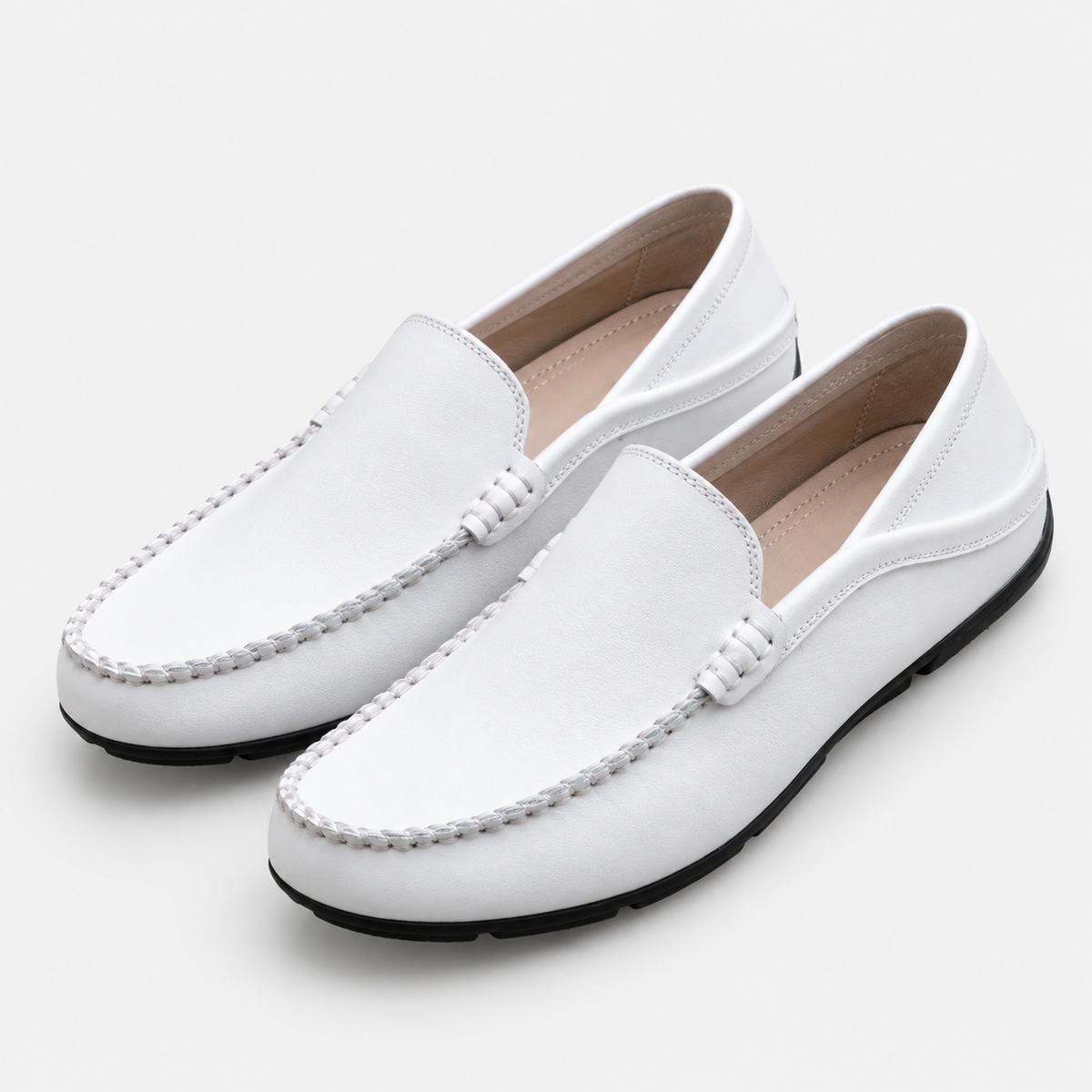 Men's Genuine Leather Driving Loafers – Classic Slip-On Moccasins
