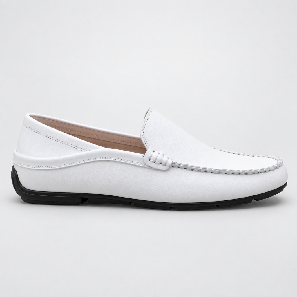 Men's Genuine Leather Driving Loafers – Classic Slip-On Moccasins