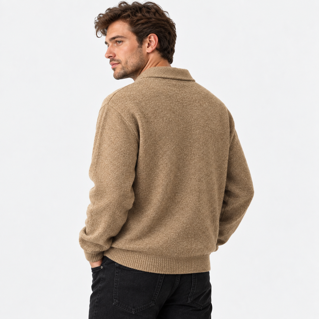 Men’s Thick Knit Pullover Sweater Classic Casual Outerwear